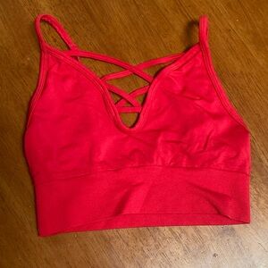 Victoria's Secret red criss cross sports bra small